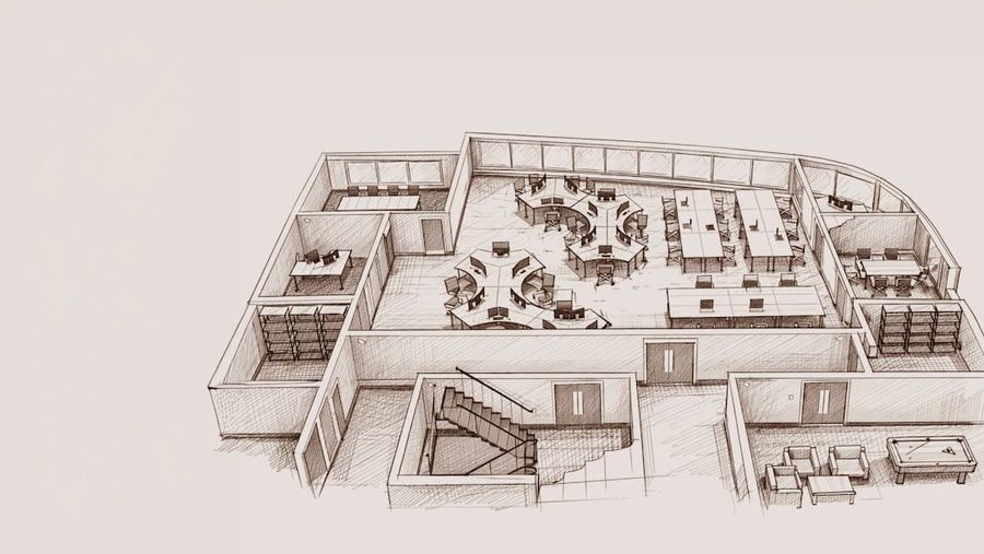 Cross-section diagram of condo unit showing deep cleaning zones and scope areas